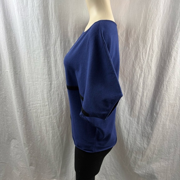 Sarah Pacini Blue and Black Tunic-Style Sweater O/S - Picture 4 of 8